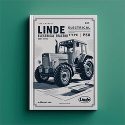 Linde Electrical Tractor Type 141: P50 Operating (user ) Service Repair Workshop Manual PDF