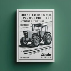 Linde Electric Tractor Type 1190: P30 P50 Operating (user ) Service Repair Workshop Manual PDF