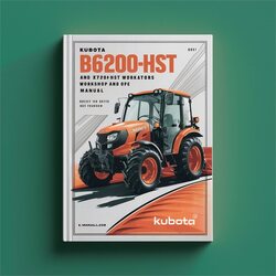 Kubota B6200HST B7200HST Operators Operator's Manual PDF