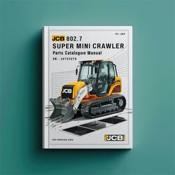 JCB 802.7 Super Mini Crawler Excavator (sn: 00747373-00748999) Parts Catalog PDF