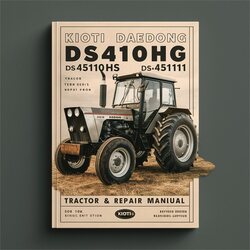 Kioti Daedong DS4110 DS4110HS DS4510 DS4510HS Tractor Service Repair Workshop Manual PDF
