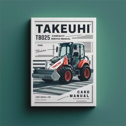 Takeuchi TB025 Compact Excavator Service Repair Workshop Manual PDF