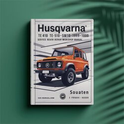 1998-2000 Husqvarna SM Models TE410 TE610 SM610 Tm-te-sm-410-610 Service Repair Workshop Manual PDF