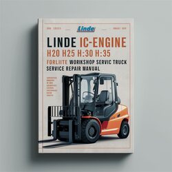 Linde Ic-engine H20 H25 H30 H35 Series 351 Forklift Truck Service Repair Workshop Manual PDF