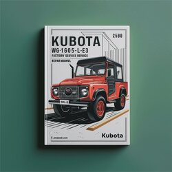 Kubota Wg1605-l-e3 Engine Service Repair Workshop Manual PDF
