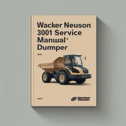 Wacker Neuson 3001 Dumper Service Repair Workshop Manual PDF