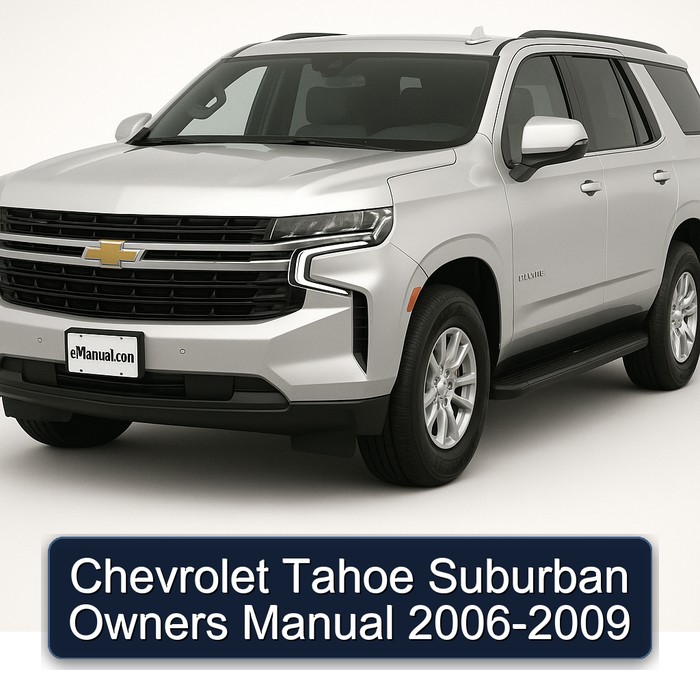 2006-2009 Chevrolet Tahoe Suburban Owners Owner's Manual PDF
