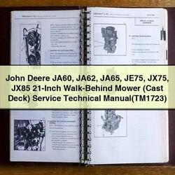 John Deere JA60 JA62 JA65 JE75 JX75 JX85 21-INCH Walk-behind Mower (cast Deck) (TM1723) Service Repair Workshop Manual PDF