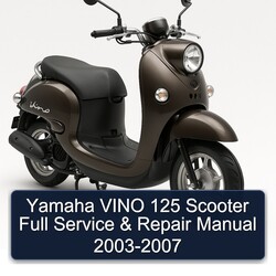 2003-2007 Yamaha Vino 125 Scooter Service Repair Workshop Manual PDF