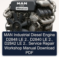 MAN D2848 Industrial Diesel Engine LE 2.. D2840 D2842 2 Service Repair Workshop Manual PDF