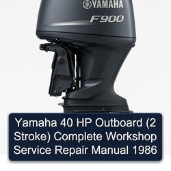 1986 Yamaha 40 HP Outboard (2 Stroke) Service Repair Workshop Manual PDF