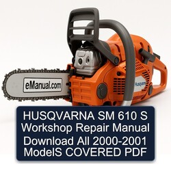 2000-2001 Husqvarna SM 610 S All - Models Covered Service Repair Workshop Manual PDF
