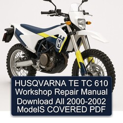 2000-2002 Husqvarna TC Models TE 610 All - Covered Service Repair Workshop Manual PDF