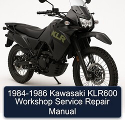 1984-1986 Kawasaki KLR Series KLR600 Service Repair Workshop Manual PDF