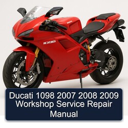 2007-2009 Ducati 1098 Service Repair Workshop Manual PDF