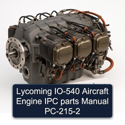 Lycoming O 540 Series IO-540 Aircraft Engine IPC Parts Pc-215-2 Catalog PDF