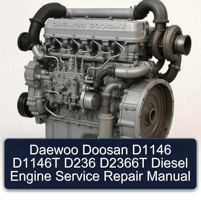 Daewoo Doosan D2366T D1146 D1146T D236 Diesel Engine Service Repair Workshop Manual PDF