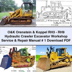 O K Orenstein Koppel RH3-RH9 Hydraulic Crawler Excavator Service Repair Workshop Manual PDF