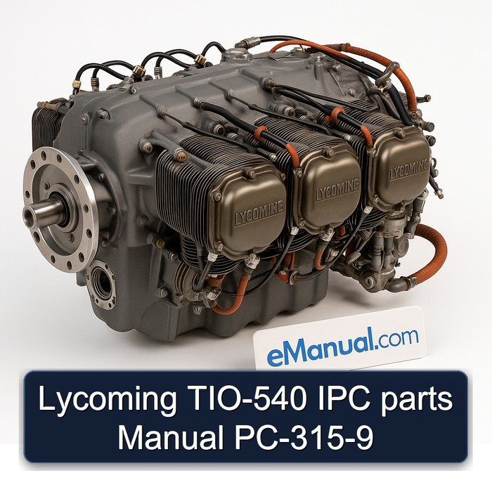 Lycoming O 540 Series TIO-540 IPC Parts Pc-315-9 Catalog PDF