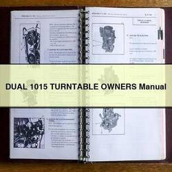 Dual 1015 Turntable Owners Owner's Manual PDF