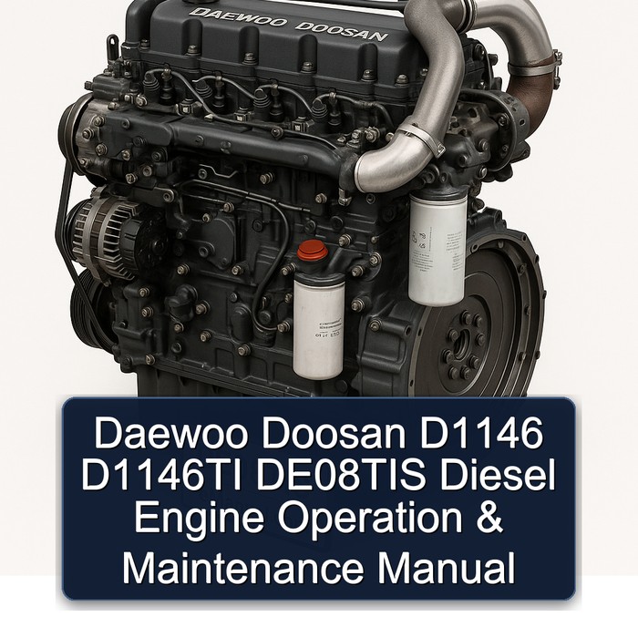 Daewoo Doosan DE08TIS D1146 D1146TI Diesel Engine Operation Service Repair Workshop Manual PDF