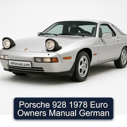 1978 Porsche 928 Euro Owners German Owner's Manual PDF