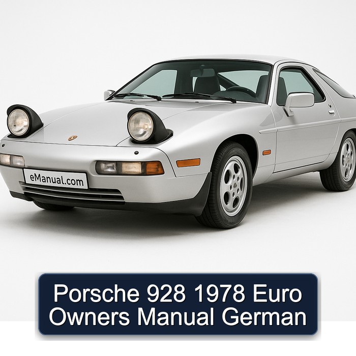 1978 Porsche 928 Euro Owners German Owner's Manual PDF