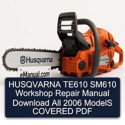 2006 Husqvarna SM Models TE610 SM610 All Covered Service Repair Workshop Manual PDF