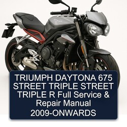 2009 Triumph Street Triple Daytona 675 R -onwards Service Repair Workshop Manual PDF