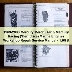 1963-2008 Mercury Mercruiser Racing (STERNDRIVE) Marine Engines -1.6gb Service Repair Workshop Manual PDF
