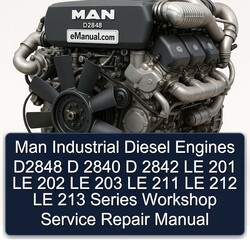 MAN D2848 Industrial Diesel Engines D 2840 2842 LE 201 202 203 211 212 213 Series Service Repair Workshop Manual PDF