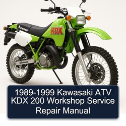1989-1999 Kawasaki KDX Models ATV 200 Service Repair Workshop Manual PDF