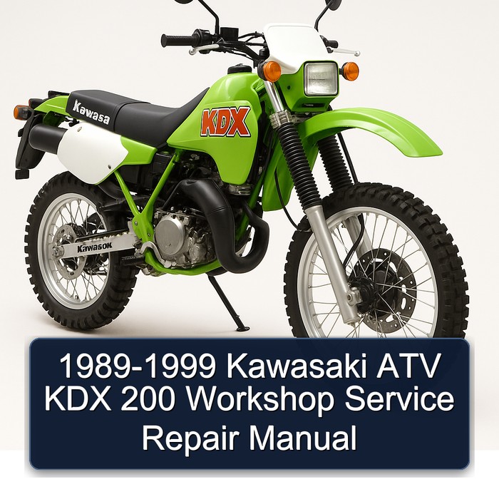 1989-1999 Kawasaki KDX Models ATV 200 Service Repair Workshop Manual PDF