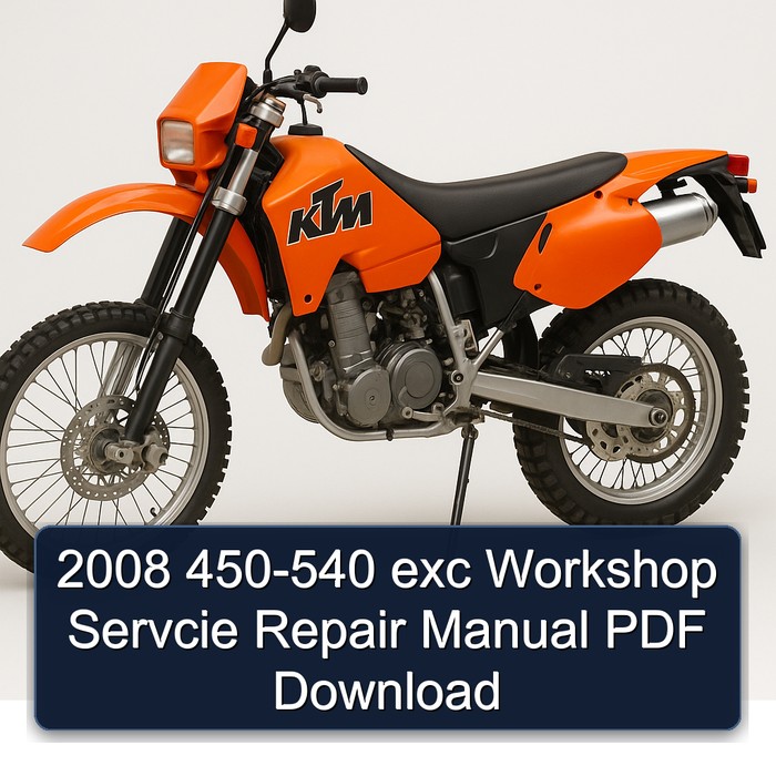 KTM 540 Exc Servcie Service Repair Workshop Manual PDF
