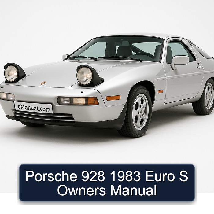 1983 Porsche 928 Euro S Owners Owner's Manual PDF