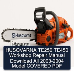 2003-2004 Harley Davidson Model S Husqvarna TE250 TE450 All - Covered Service Repair Workshop Manual PDF