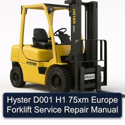 Hyster D001 H1 75XM Europe Forklift Service Repair Workshop Manual PDF