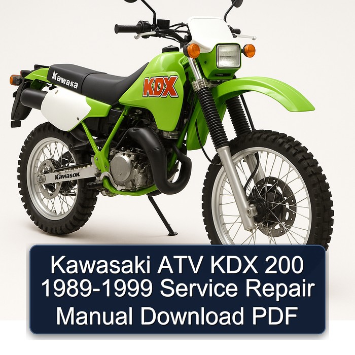1989-1999 Kawasaki KDX Models ATV 200 Service Repair Workshop Manual PDF