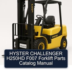 Hyster Challenger H250HD F007 Forklift Parts Catalog PDF
