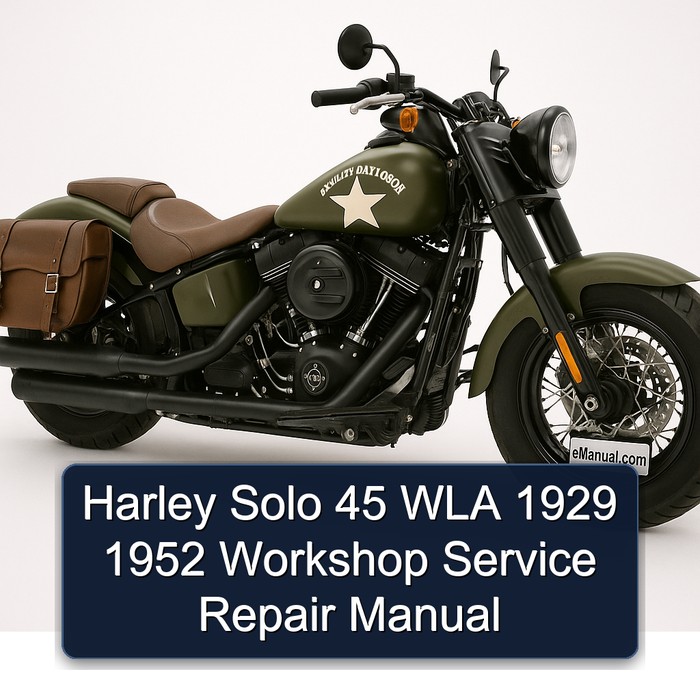 1952 Harley Davidson Military Solo 45 WLA 1929 Service Repair Workshop Manual PDF