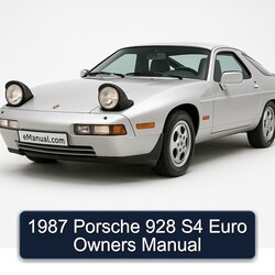 1987 Porsche 928 S4 Euro Owners Owner's Manual PDF