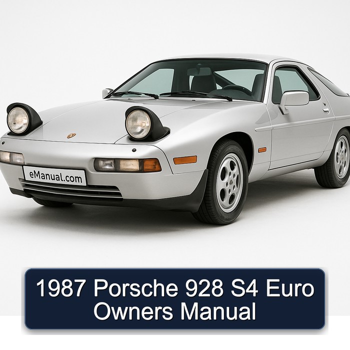 1987 Porsche 928 S4 Euro Owners Owner's Manual PDF