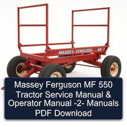 Massey Ferguson MF 550 Tractor Operator -2 Operator's Manual PDF