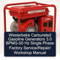 Westerbeke Carbureted Gasoline Generators 3.0 BPMG-50 Hz Single Phase / Service Repair Workshop Manual PDF