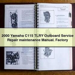 2000 Yamaha C115 Tlry Outboard Service Repair Workshop Manual PDF