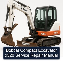 Bobcat Compact Excavator X320 Service Repair Workshop Manual PDF