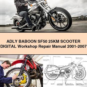 2001-2007 Adly Baboon SF50 25KM Scooter Digital Service Repair Workshop Manual PDF