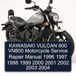 1996-2004 Kawasaki Vulcan 800 VN800 Motorcycle Service Repair Workshop Manual PDF