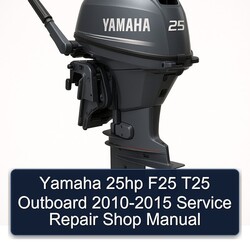 2010-2015 Yamaha 25HP F25 T25 Outboard - Shop Service Repair Workshop Manual PDF