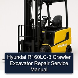 Hyundai R160lc-3 Crawler Excavator Service Repair Workshop Manual PDF